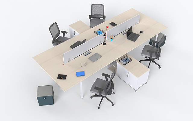 4-piece Working Group With Table Extension
