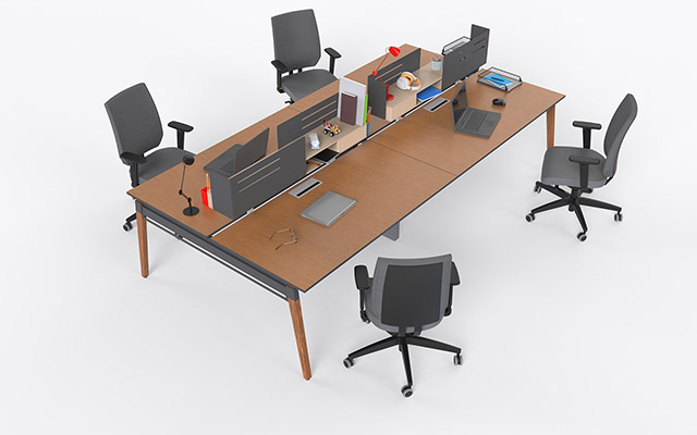 4-work Desk Storage + Divider